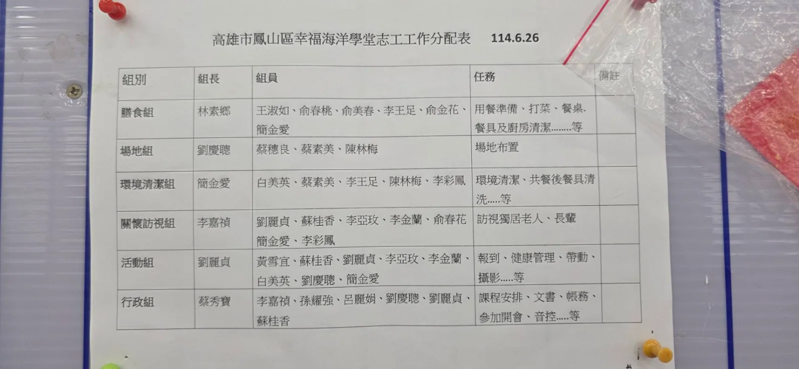 鳳山區海洋里活動據點